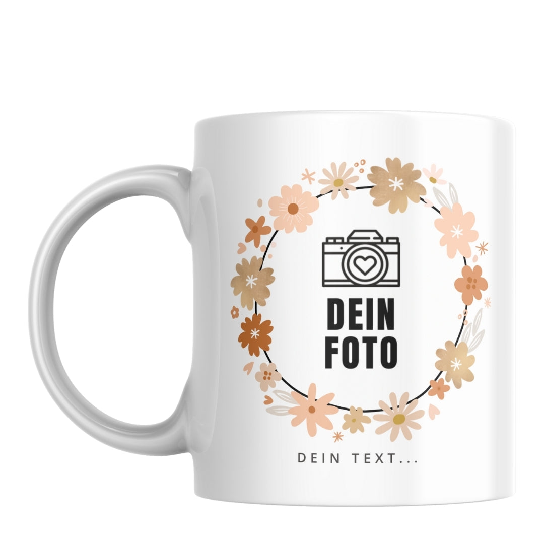 Fototasse 330ml - Blütenring