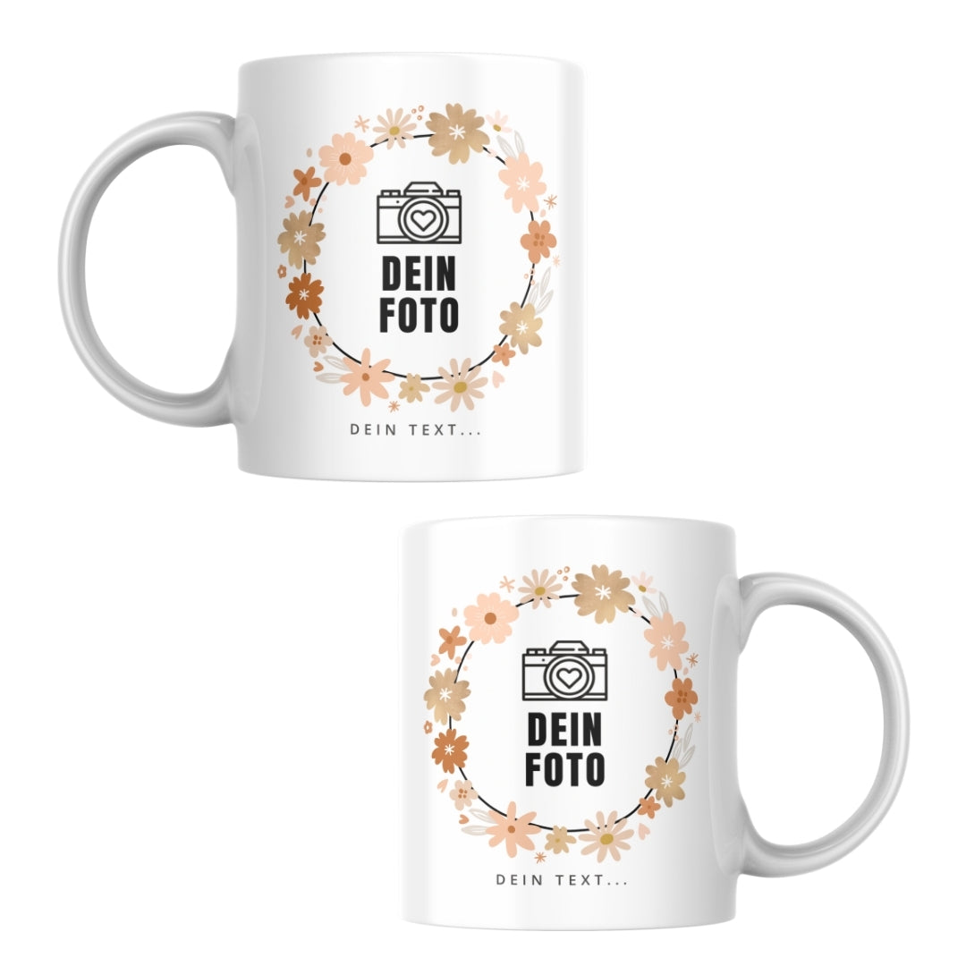 Fototasse 330ml - Blütenring